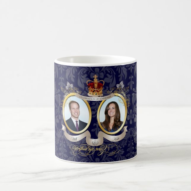 Mug Will+Kate mariage, DO-IT-YOURSELF couleur !! (Centre)