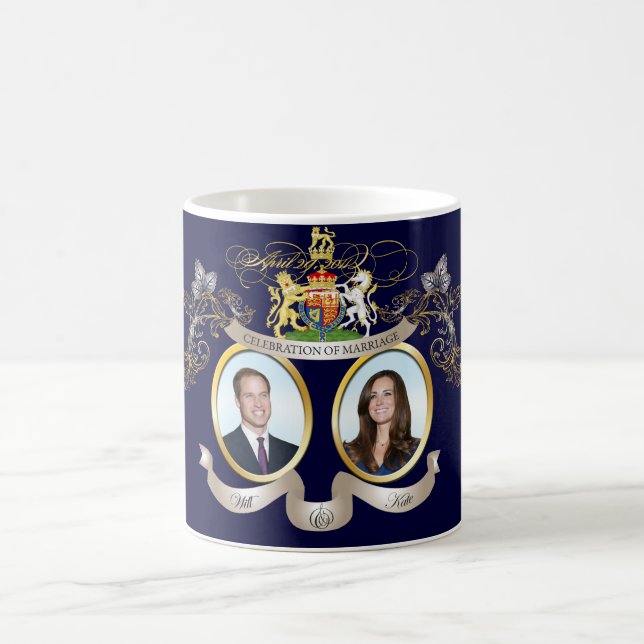 Mug Will+Kate mariage, DO-IT-YOURSELF couleur arrière  (Centre)