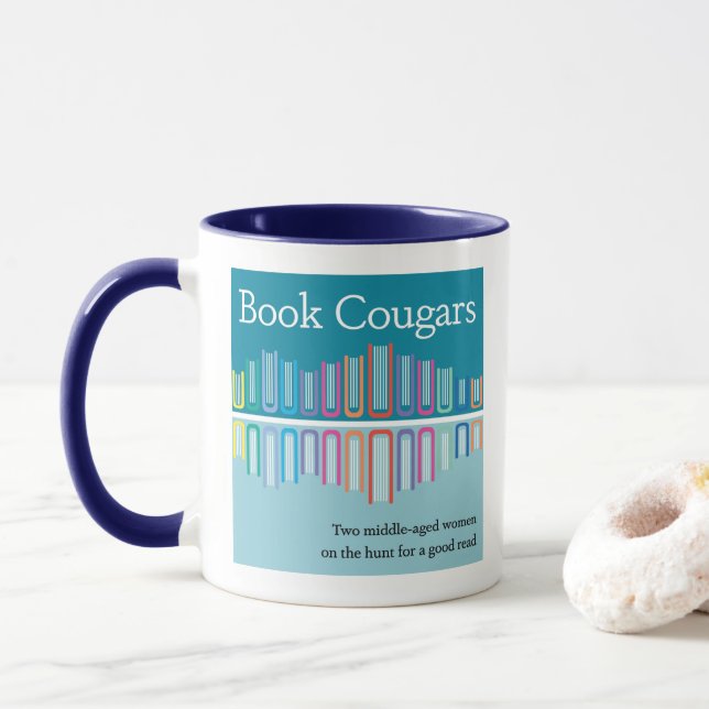 Mug Willa Cather Cote Cote Carré Livre Cougars logo (Avec donut)