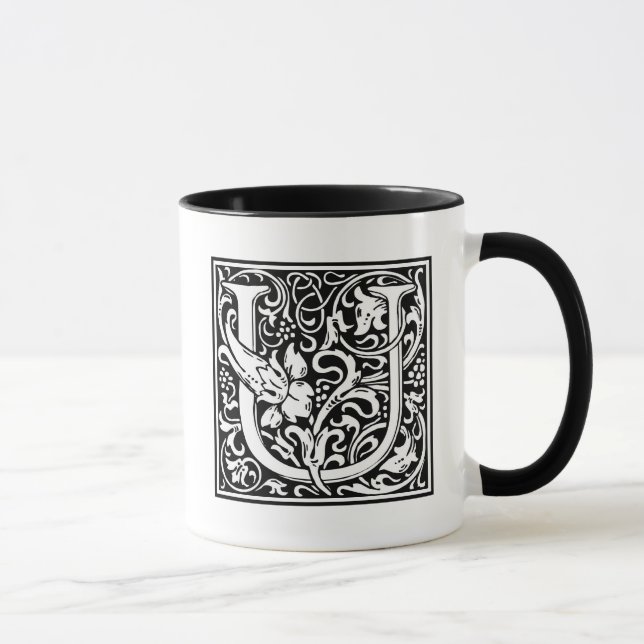 Mug William Morris Alphabet "U" (Droite)