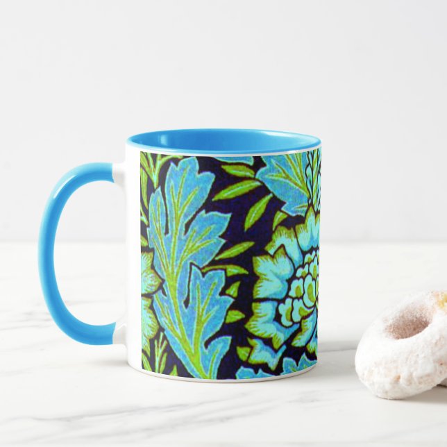 Mug William Morris, Anemone (Avec donut)