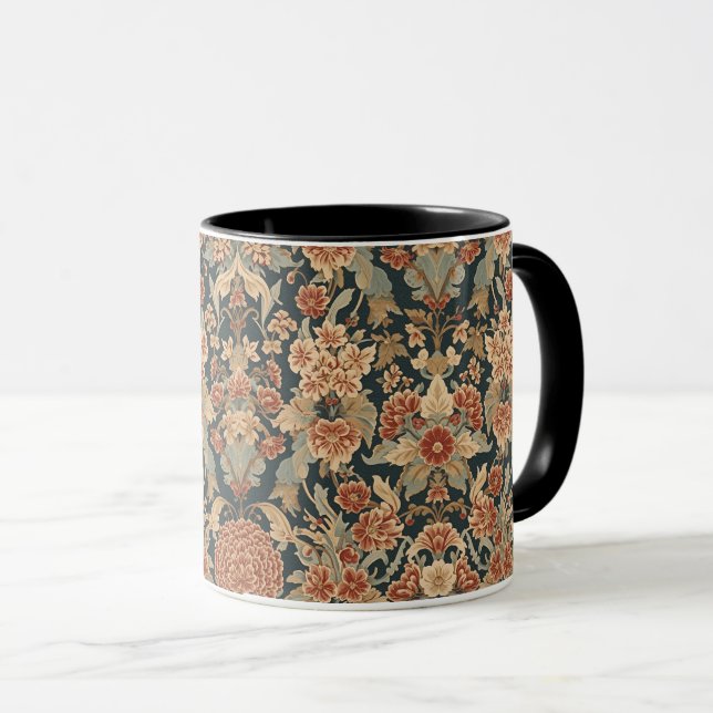 Mug William Morris Antique Honeysuckle Motif Floral (Devant droit)