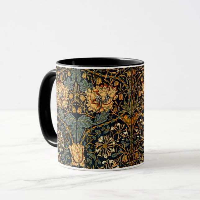 Mug William Morris Antique Honeysuckle Motif Floral (Devant gauche)