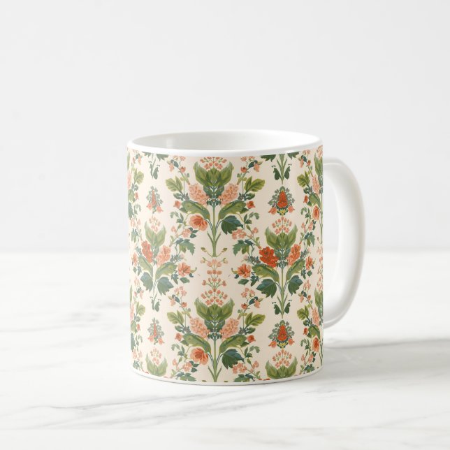 Mug William Morris Antique Honeysuckle Motif Floral (Devant droit)