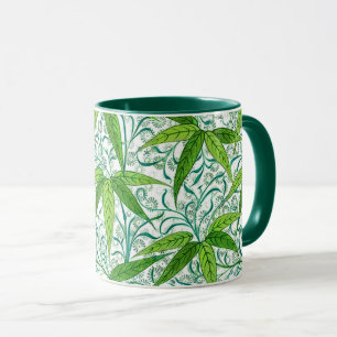 Mug William Morris Bamboo Imprimer, vert et blanc