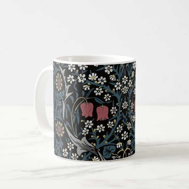 Mug William Morris Blackthorn Floral Art Nouveau (Devant gauche)