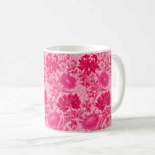 Mug William Morris Chrysanthemums, Fuchsia Pink