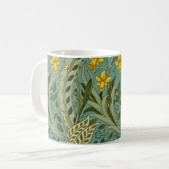 Mug William Morris Daffodil Motif Floral Classique (Devant gauche)