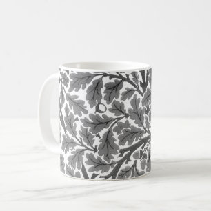 Mug William Morris Feuilles de chêne, gris / gris et b