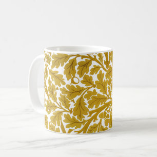 Mug William Morris Feuilles de chêne, moutarde jaune e