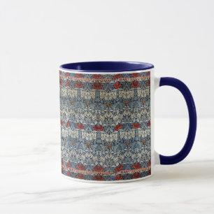 Mug William Morris Fleurs rouges Vintages Motif floral