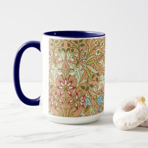 Mug William Morris Floral Fleurs rose Bleu