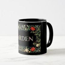William Morris Floral Garden Moto et cadre