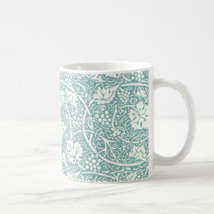 Mug William Morris Grape Motif Turquoise Turquoise
