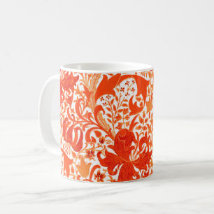 Mug William Morris Iris et Lily, Mandarin Orange