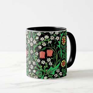 Mug William Morris Jacobean Floral, Arrière - plan noi