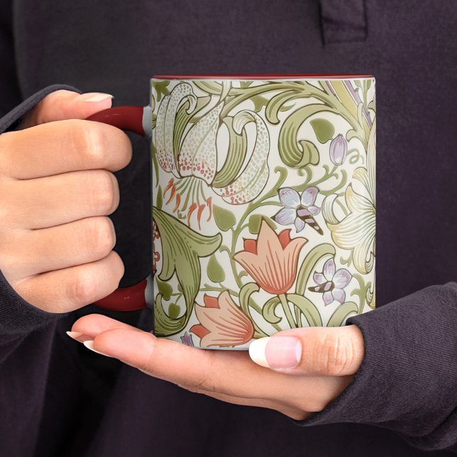 Mug William Morris Lily Art Nouveau Motif Floral Deux (Créateur téléchargé)
