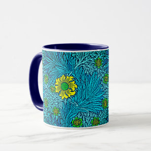 Mug William Morris Marigold, Turquoise & Cobalt Blue