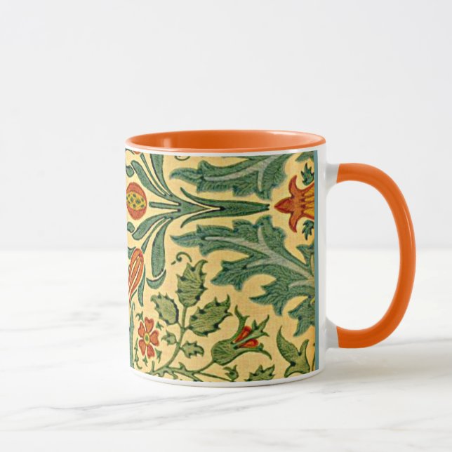 Mug William Morris - motif de fleurs d'automne (Droite)