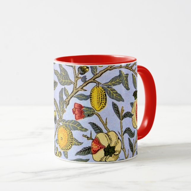 Mug William Morris motif, Fruit, (Devant droit)