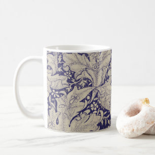 Mug William Morris Motif Giroflée Bleu Antique
