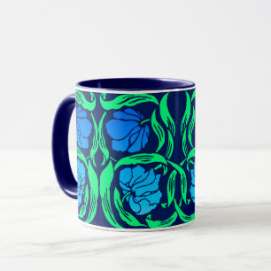 Mug William Morris Pimpernel, Cobalt Blue et Green