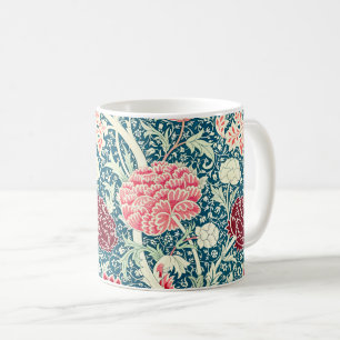 Mug William Morris Rose Gold Vert Bleu Motif Floral