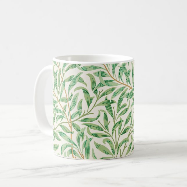 Mug William Morris. Saumon. Verdure vintage (Devant gauche)