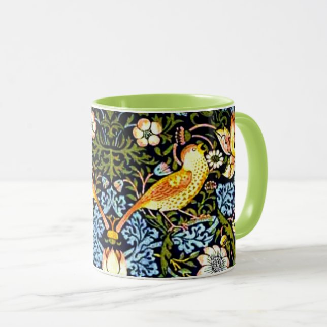 Mug William Morris, Strawberry Thief, (Devant droit)