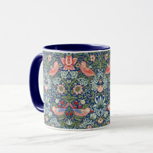 Mug William Morris Strawberry Thief Marine Corail