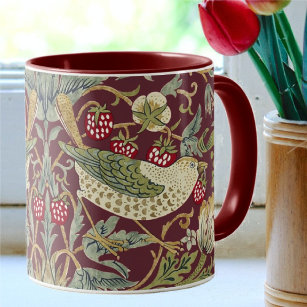 Mug William Morris Strawberry Thief Motif textile