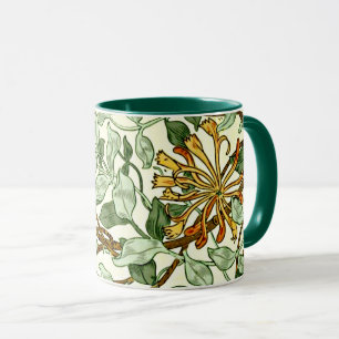 Mug William Morris - Succès de miel en vert et or