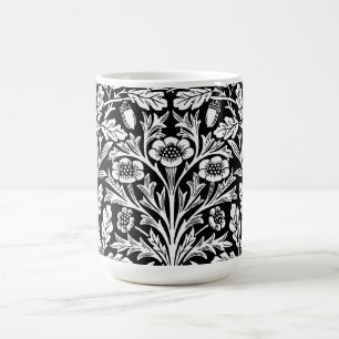 Mug William Morris Vintage motif en chêne noir et blan
