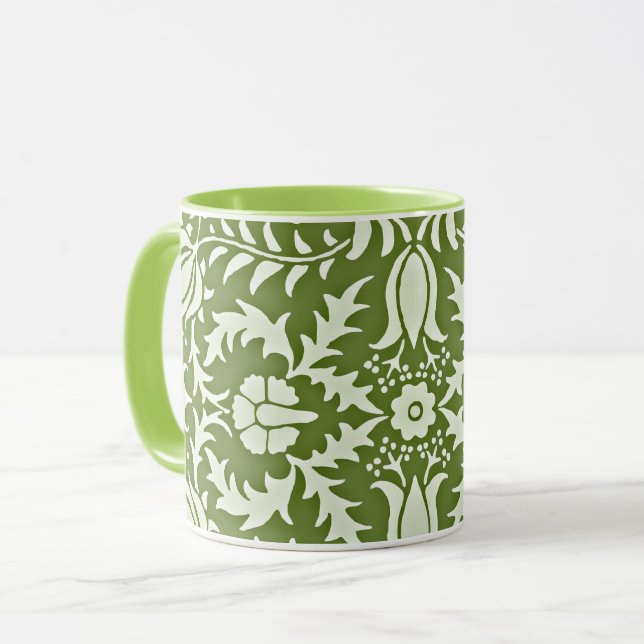 Mug William Morris, Vintage motif floral, (Devant gauche)
