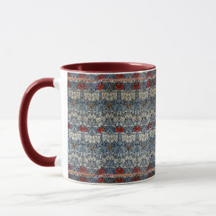 Mug William Morris Vintage Rouge Floral Tulip et Rose