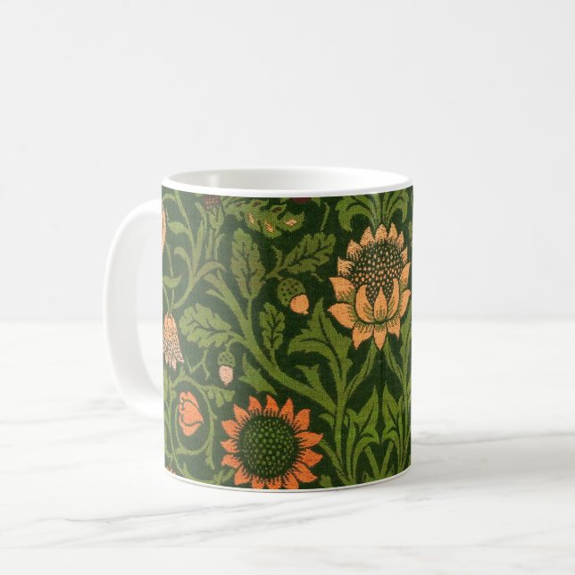 Mug William Morris Violet et Columbine Art Rug (Devant gauche)