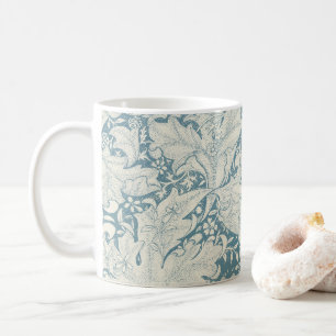 Mug William Morris Wallflower bleu damas floral