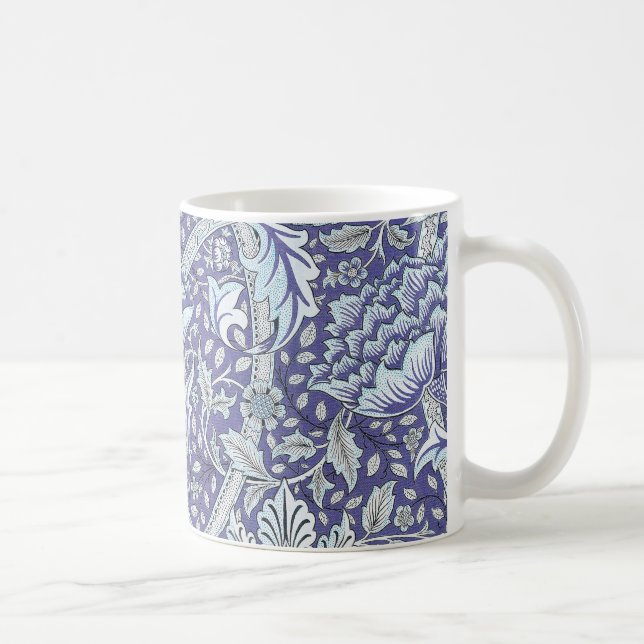 Mug William Morris Windrush motif floral bleu (Droite)