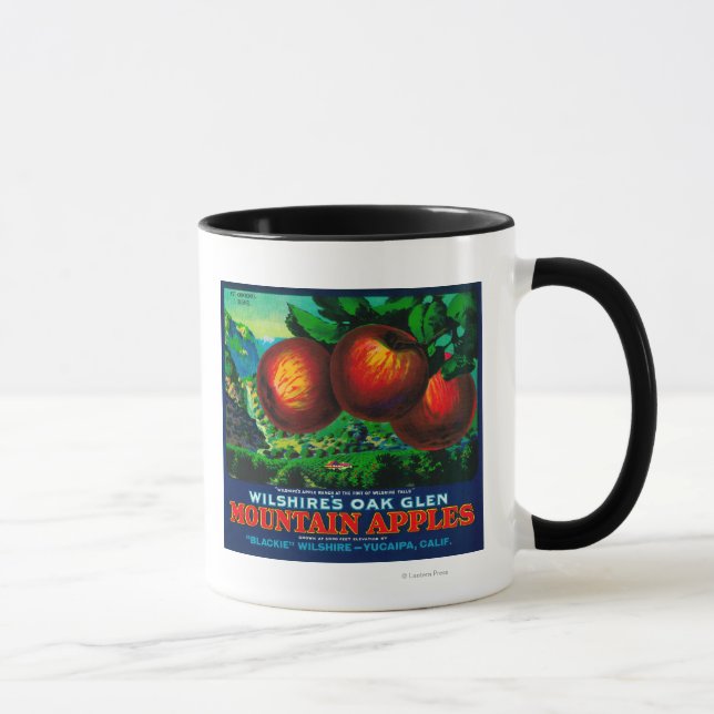 Mug Wilshire's Oak Glen Apple Crate Étiquette (Droite)