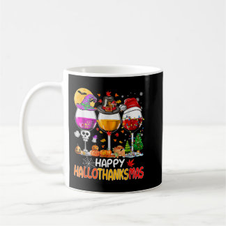 Mug Wine Glasses Witch Santa Hat