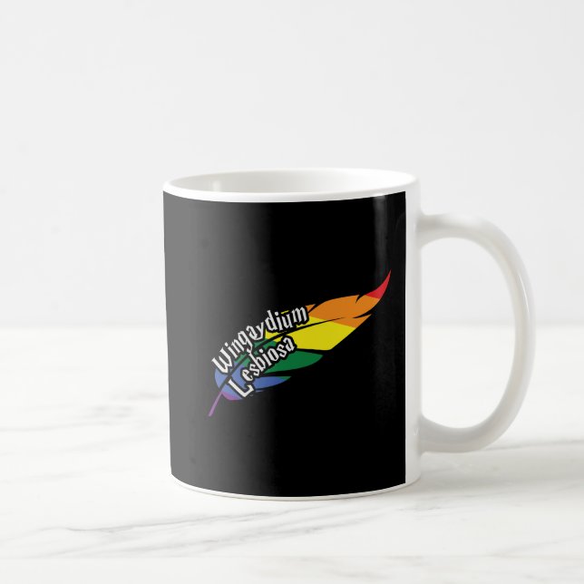 Mug Wingaydium Lesbiosa - Amusant jeu de mots magiques (Droite)