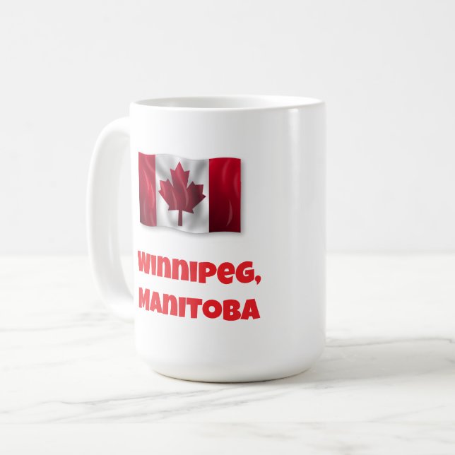Mug Winnipeg Joyeuse fête du Canada (Devant gauche)