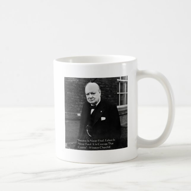 Mug Winston Churchill Dons "Réussite Jamais Finale" (Droite)