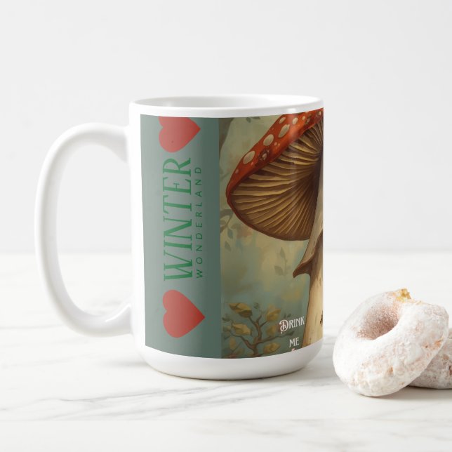 Mug Winter Alice in Wonderland Drink Me (Avec donut)
