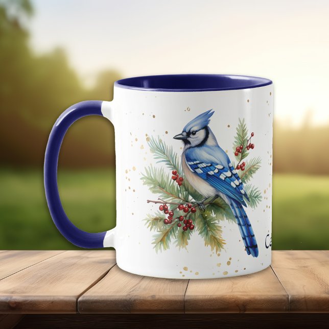 Mug Winter Blue Jay Nature (Créateur téléchargé)