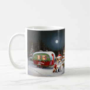Mug Winter Corgi Caravan Christmas Adventure