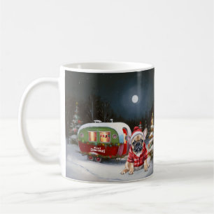 Mug Winter French Bulldog Caravan Christmas Adventure