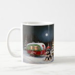 Mug Winter Schnauzer Caravan Christmas Adventure<br><div class="desc">Laissez-vous tenter par la magie d'une nuit d'hiver enneigée alors qu'une caravane glisse gracieusement à travers le paysage illuminé par la lune. La beauté sereine de la neige scintillante et l'éclat enchanteur de la lune créent une scène captivante, promettant une aventure de Noël inoubliable remplie de chaleur, de joie et...</div>