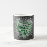 Mug Winter Snow Heart Christmas Photo Café Tea Mug.<br><div class="desc">Hiver Neige Vert Coeur Noël Photo Café Thé Mug. Conception personnalisée par Tell3People</div>