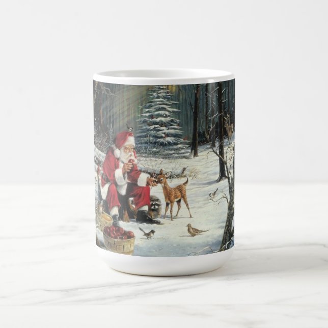 Mug Winter Wonderland Noël Père Noël and Deer (Centre)